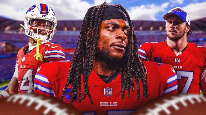 Stefon Diggs (left), Davante Adams (middle) and Josh Allen